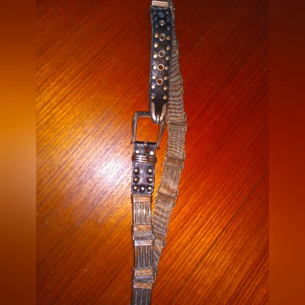 Vintage Leather Biker Style Belt